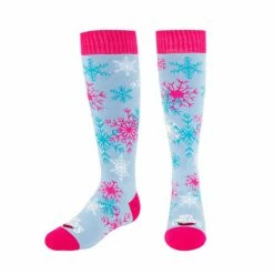 Outlet 😀 Cheapest 🔥 Hot Chilly's Youth Snowflake Mid Volume 🧦 🧦 Socks Blue/Pink ⌛ 😉