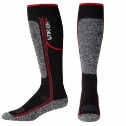 Top 10 💯 Outlet 😀 Hot Chilly's Men's Elite Mid Volume 🧦 🧦 Socks Black/Red 😍 ❤️