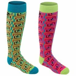Best deal 😉 Wholesale 🛒 K2 Youth's Alpine Snow 🧦 🧦 Socks - 2-Pack Neon Combo 😀 😉