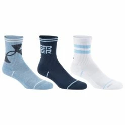 Cheap ⌛ New ⭐ Under Armour Boys' Phenom Crew 🧦 🧦 Socks - 3-Pack Blue/White 😉 🥰