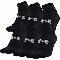 Budget 🥰 Hot Sale 🛒 Under Armour Youth's Charged Cotton No-Show 🧦 🧦 Socks - 6-Pack Black ❤️ ❤️