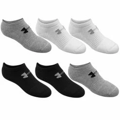 Buy ⭐ Brand new 💯 Under Armour Youth's Charged Cotton No-Show 🧦 🧦 Socks - 6-Pack Black/Gray/White 🤩 🛒