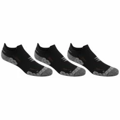 Buy ❤️ Budget ✨ PowerSox Men's Apex Pro Double Tab No-Show 🧦 🧦 Socks - 3-Pack Black 😉 🥰