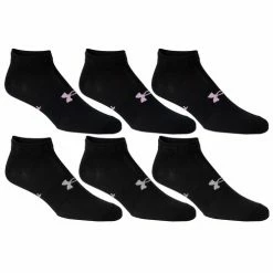 Budget 🛒 Flash Sale 🎉 Under Armour 👩 Women's Essential Low-Cut 🧦 🧦 Socks - 6-Pack Black 🔥 😀