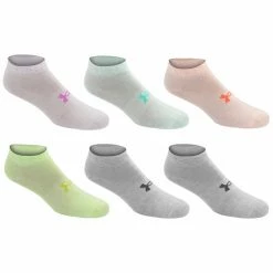 Buy ⭐ Promo 🎁 Under Armour 👩 Women's Essential Low-Cut 🧦 🧦 Socks - 6-Pack Lime ⌛ 😉
