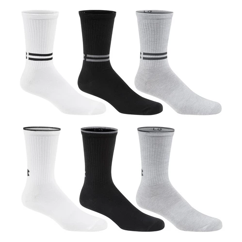 Best Pirce π Deals β Under Armour Men's Essential Lite Crew 𧦠𧦠Socks - 6-Pack Black/Gray/White π π