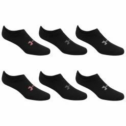 Promo 👏 Budget 🛒 Under Armour 👩 Women's Essential No Show 🧦 🧦 Socks - 6-Pack Black Combo ✨ 🎁