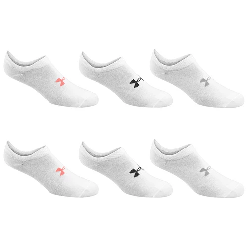New π Discount π Under Armour π© Women's Essential No Show 𧦠𧦠Socks - 6-Pack White Combo β βοΈ