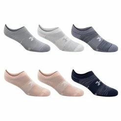 Outlet 👍 Brand new 🔥 Under Armour 👩 Women's Essential No Show 🧦 🧦 Socks - 6-Pack Peach Combo ✨ 🤩