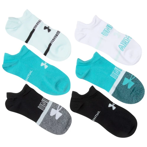 Budget β€οΈ Brand new π Under Armour π© Women's Essential No Show 𧦠𧦠Socks - 6-Pack Teal Combo β€οΈ π