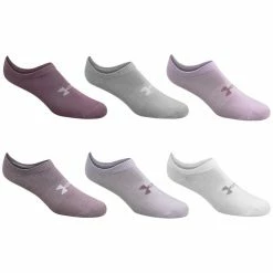 Flash Sale 🥰 Cheapest 🔔 Under Armour 👩 Women's Essential No Show 🧦 🧦 Socks - 6-Pack Purple Combo 🤩 ❤️