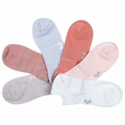 Brand new 💯 Cheapest 🤩 Under Armour 👩 Women's Essential No Show 🧦 🧦 Socks - 6-Pack Pink Combo ✔️ ✨