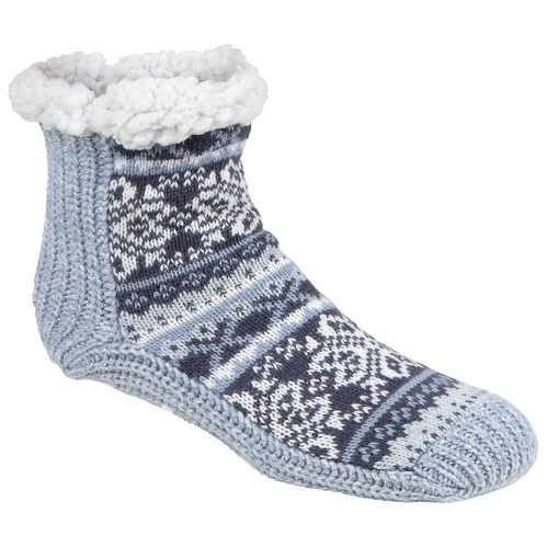 Best Pirce ๐คฉ Promo โ Muk Luks ๐ฉ Women's Pieced Cabin ๐งฆ ๐งฆ Socks Blue ๐ฏ ๐