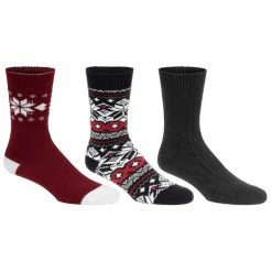 Top 10 🛒 Coupon 😉 Muk Luks 👩 Women's Boot 🧦 🧦 Socks - 3-Pack Maroon Combo ⭐ 🔥