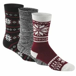 Best reviews of 🤩 Wholesale 👏 Muk Luks 👩 Women's Boot 🧦 🧦 Socks - 3-Pack Black/Red 🧨 🌟