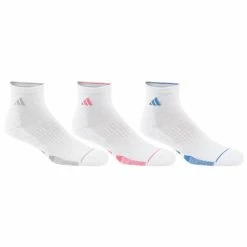 Flash Sale 👍 Cheap 🛒 Adidas Cushioned II Quarter 🧦 🧦 Socks - 3-Pack White Combo ✔️ 😀