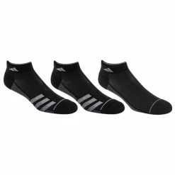 Flash Sale ⌛ Hot Sale ⭐ Adidas Superlite Stripe 3 Low Cut 🧦 🧦 Socks - 3-Pack Black Combo 🥰 😉
