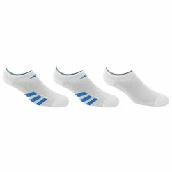 Hot Sale 😉 Hot Sale 🧨 Adidas Superlite Stripe 3 No Show 🧦 🧦 Socks - 3-Pack White/Blue 🔔 ✔️