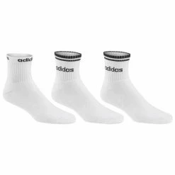 Top 10 🤩 Outlet 😉 Adidas 👩 Women's Sport Stripe High Quarter 🧦 🧦 Socks - 3-Pack White/Black 🤩 🎉
