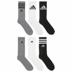 New ⭐ Cheapest 🔔 Adidas Men's Athletic Cushioned Mixed Crew 🧦 🧦 Socks - 6-Pack Black/White 👏 🌟