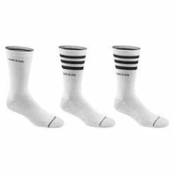 Brand new ❤️ Buy 🥰 Adidas Men's 3-Stripe Crew 🧦 🧦 Socks - 3-Pack White/Black 👏 ⌛