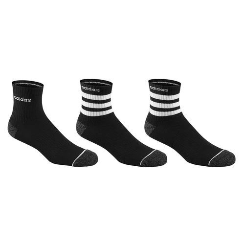 Cheapest β Flash Sale 𧨠Adidas Men's 3-Stripe Quarter Crew 𧦠𧦠Socks - 3-Pack Black/White π βοΈ