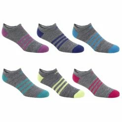Deals 🔔 Hot Sale ⭐ Adidas 👧 Girls' Superlite No Show 🧦 🧦 Socks - 6-Pack Charcoal Combo ✔️ 🛒