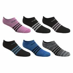 Outlet 🎉 New 💯 Adidas Superlite 👩 Women's No-Show 🧦 🧦 Socks - 6-Pack Black/Gray/Blue 😀 🤩