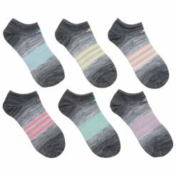 Budget ✨ New 🎉 Adidas Superlite 👩 Women's No-Show 🧦 🧦 Socks - 6-Pack Light Gray Combo 😍 🧨