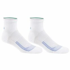 Deals 💯 Wholesale 😉 Adidas Men's Superlite Primegreen Quarter Crew 🧦 🧦 Socks - 2-Pack White/Blue 😍 🛒