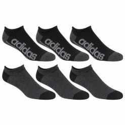 Flash Sale ⌛ Cheapest 🎉 Adidas Linear Super Lite No Show 🧦 🧦 Socks - 6-Pack Black/Gray 🎁 ⌛