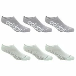 Cheapest ⌛ Deals 👍 Adidas Linear Super Lite No Show 🧦 🧦 Socks - 6-Pack Gray/Green 💯 💯