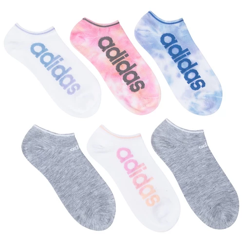 Best deal π New π― Adidas Linear Super Lite No Show 𧦠𧦠Socks - 6-Pack Pink/Grey/Blue π β¨