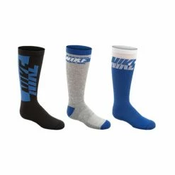 Outlet 🎉 Budget 🛒 Nike Youth's Everyday Cushioned Crew 🧦 🧦 Socks - 3-Pack Royal/Grey/Black ✨ 🥰