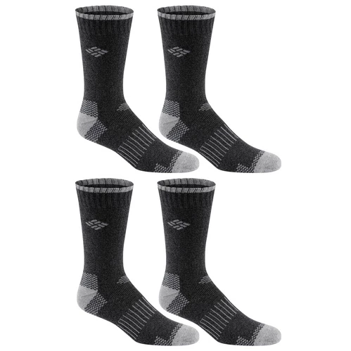 Hot Sale β¨ Wholesale β Columbia Men's Crew Boot 𧦠𧦠Socks - 4-Pack Black π π