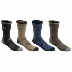 Best Pirce ⌛ Buy 😀 Columbia Men's Crew Boot 🧦 🧦 Socks - 4-Pack Black/Brown/Blue ❤️ 👏