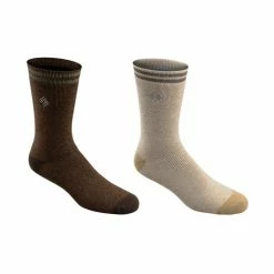 Best Sale ✨ Brand new 😍 Columbia Men's Medium Weight Thermal Crew 🧦 🧦 Socks - 2-Pack Khaki Combo 🎁 🧨