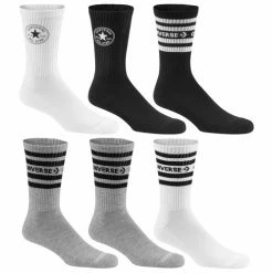 Buy ⭐ Wholesale 🎉 Converse Men's Chuck Taylor Crew 🧦 🧦 Socks - 6-Pack Black/White/Grey ⭐ 🥰
