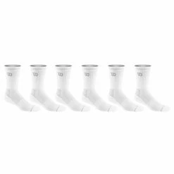 Hot Sale 🛒 Discount 🔔 Wilson Performance Crew 🧦 🧦 Socks - 6-Pack White 😍 ❤️