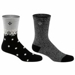 Cheapest 👏 Best reviews of ⭐ Columbia 👩 Women's Soft Snowflake Crew 🧦 🧦 Socks - 2-Pack Black 😉 🎁