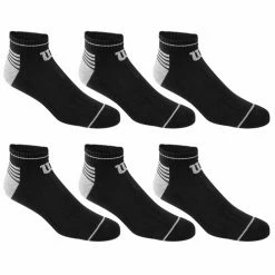 Best Pirce 😉 New 🔥 Wilson Men's Performance Low-Cut 🧦 🧦 Socks - 6-Pack Black 😀 😍