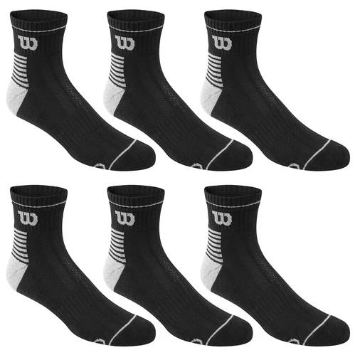 Best Pirce π Outlet π Wilson Men's Performance Quarter Crew 𧦠𧦠Socks - 6-Pack Black π π