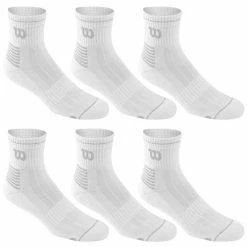 Best deal 🔔 Wholesale 🥰 Wilson Men's Performance Quarter Crew 🧦 🧦 Socks - 6-Pack White ✔️ 🌟