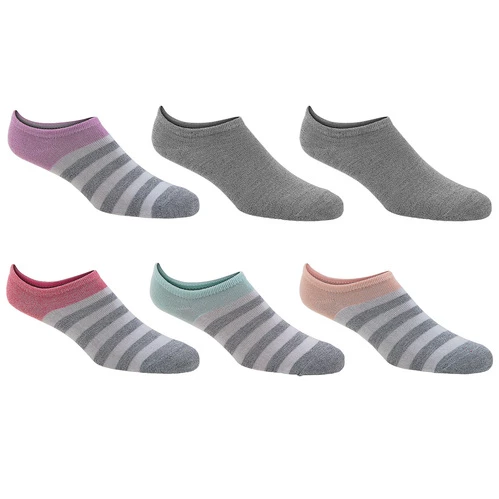 Outlet π Wholesale π Sof Sole π© Women's Fashion No-Show 𧦠𧦠Socks - 6-Pack White/Grey Combo π₯ π
