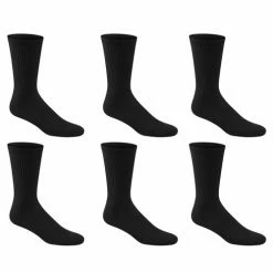 Wholesale 😀 Brand new 🎉 Sof Sole Men's All-Sport Crew 🧦 🧦 Socks 6-Pack Black 👍 ⌛