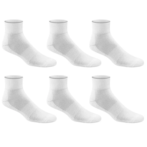 Cheapest π― Brand new π Sof Sole Men's All-Sport Quarter-Crew 𧦠𧦠Socks - 6-Pack White π π₯°