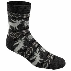 Promo 🧨 Outlet 🧨 Fireside Lodge Crew 🧦 🧦 Socks Charcoal Combo ❤️ 🔥