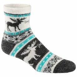 Best deal 🎉 New 😍 Fireside Cozy Lodge 🧦 🧦 Socks Black/Turquoise 😍 🧨