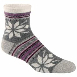 Buy 😍 Buy 🛒 Fireside Cozy Lodge 🧦 🧦 Socks Grey/Purple 💯 💯