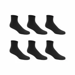Outlet 👏 Deals 👍 EcoSox Athletic Quarter Crew 🧦 🧦 Socks - 6-Pack Black 😍 🥰
